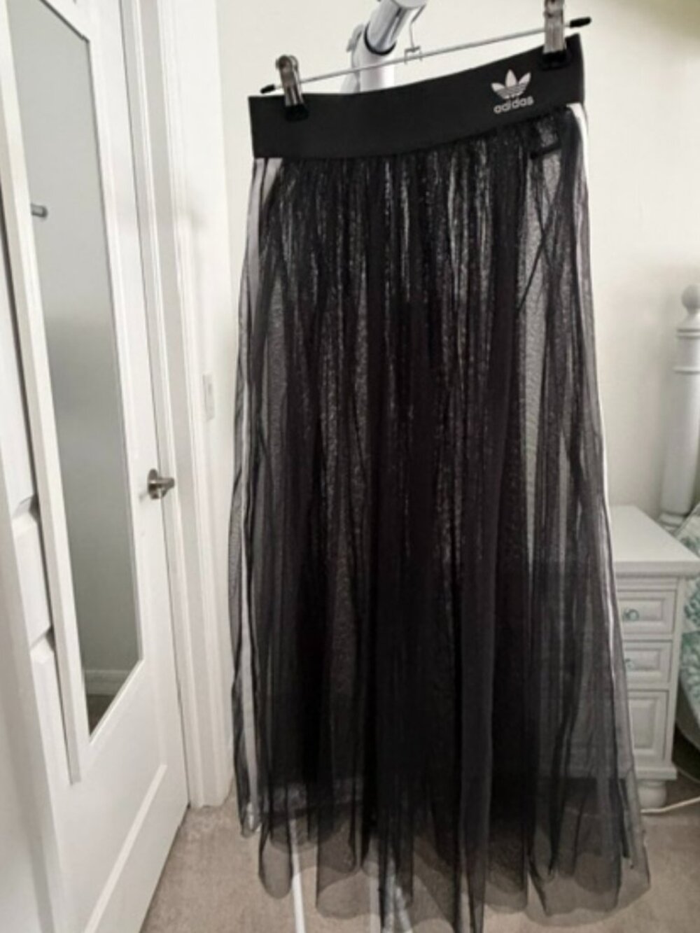Adidas Tulle Midi Skirt Black Size XS